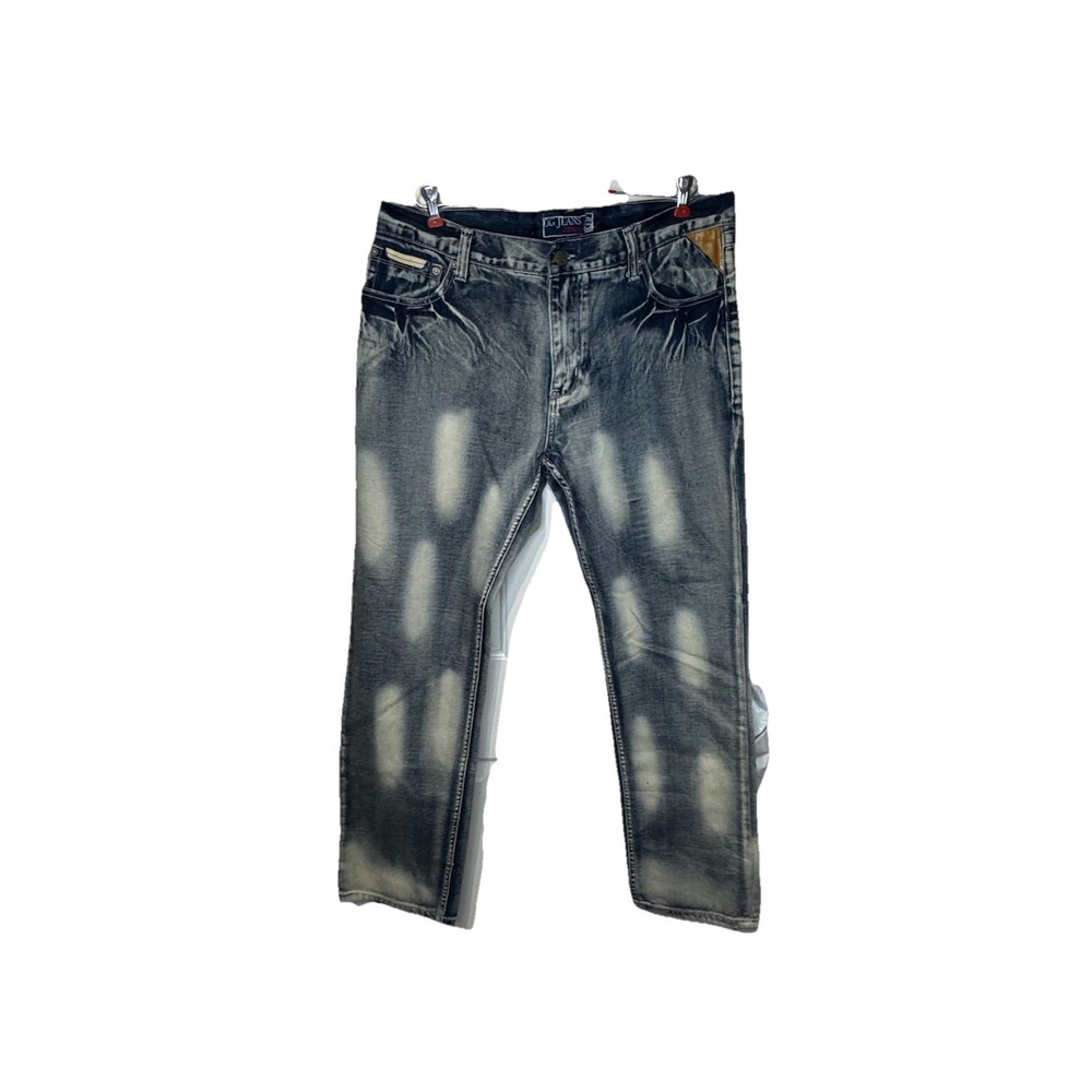 O.G‎ Jeans Men's Vintage Y2K Indigo Buzz Wash Straight Leg Denim Cotton Blue 40